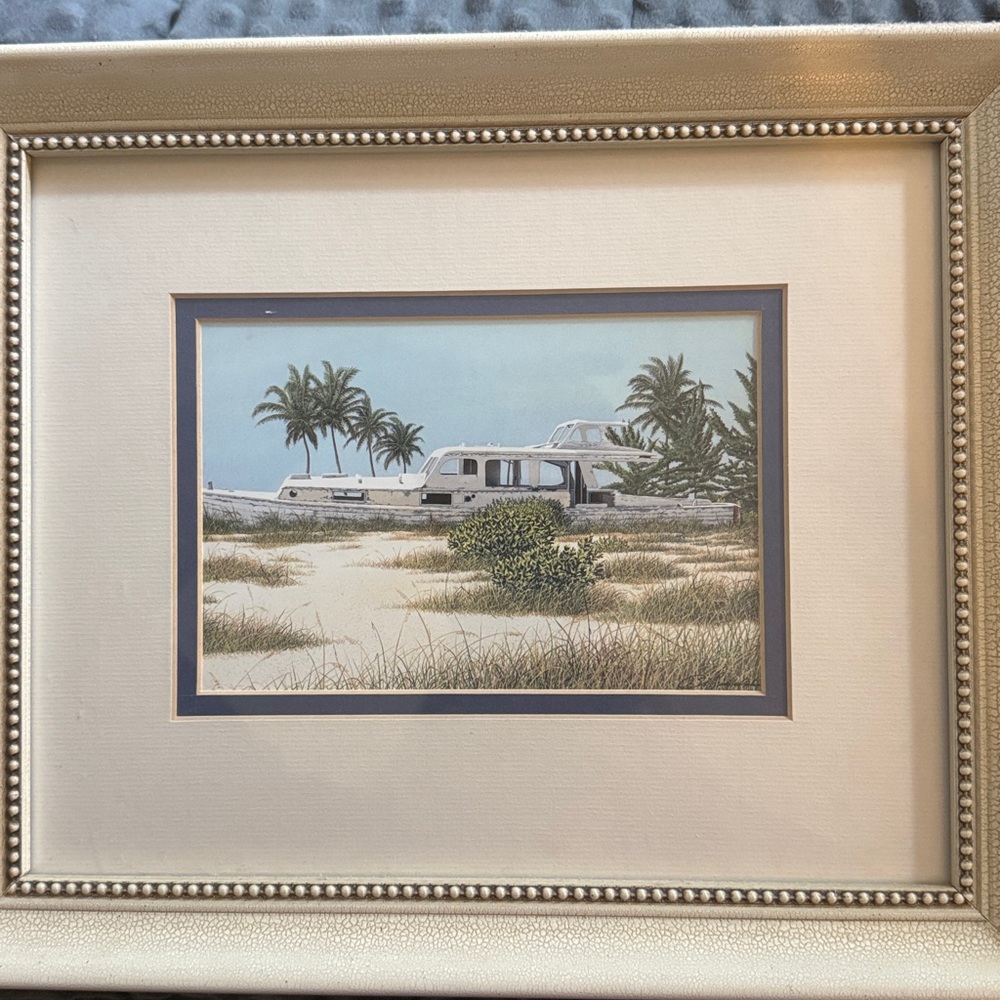 Bob Timberlake “Deserted” Framed Beach Scene Art Print